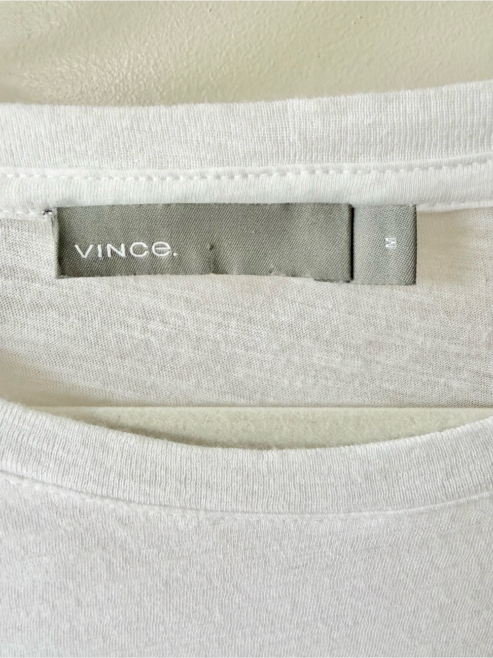 Vince Designer Pima Cotton White Oversized Lightweight LS Slub Tee Shirt M NWT - Picture 4 of 9